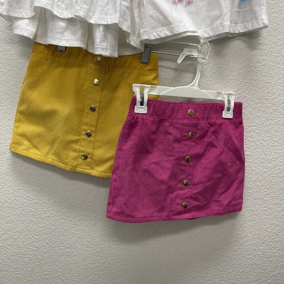 Isaac Mizrahi Girls Small 5 6 Set 4 Pc 2 Tops 2 Skirts NEW Sequin Unicorn Fairy - Picture 2 of 10